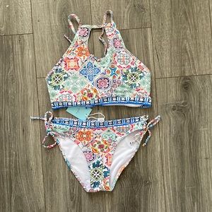 Cute colorful tie bikini